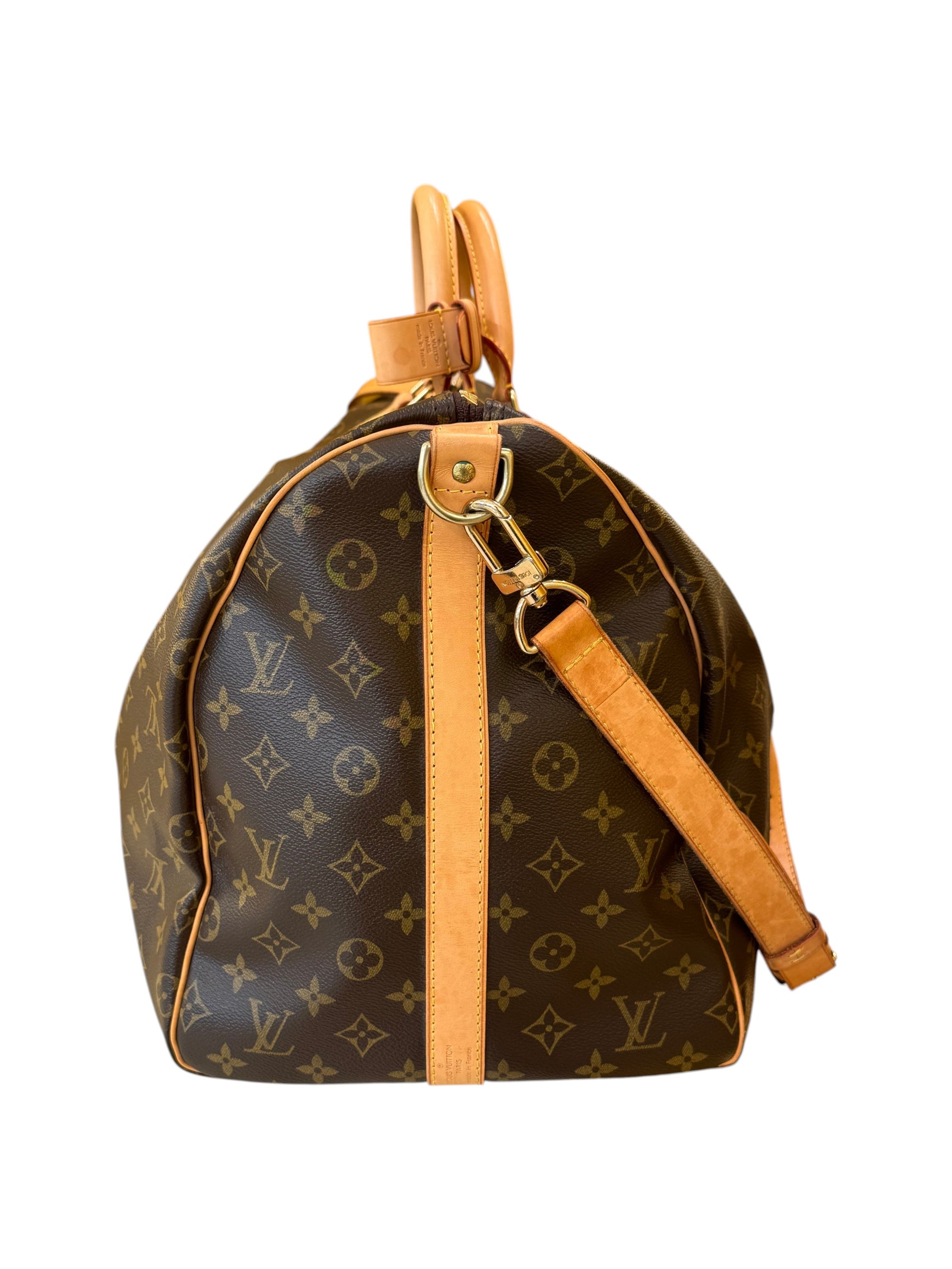 Louis Vuitton keepall bandoulière monogram, Brown, Canvas, Handbag
