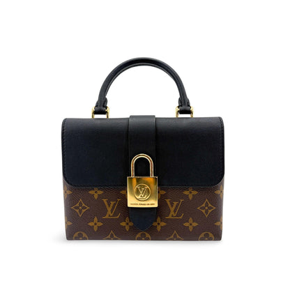 Louis Vuitton Locky Monogram Canvas with Leather, Black, Canvas, Handbag