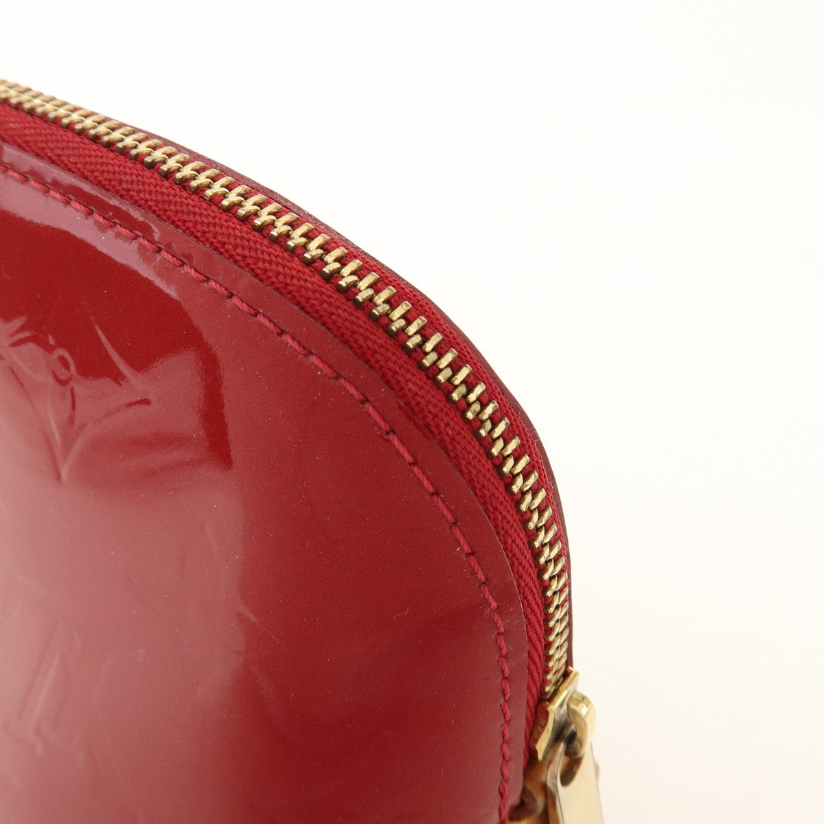 Louis Vuitton Cosmetic Monogram Vernis, Red, Patent Leather, Toiletry Case
