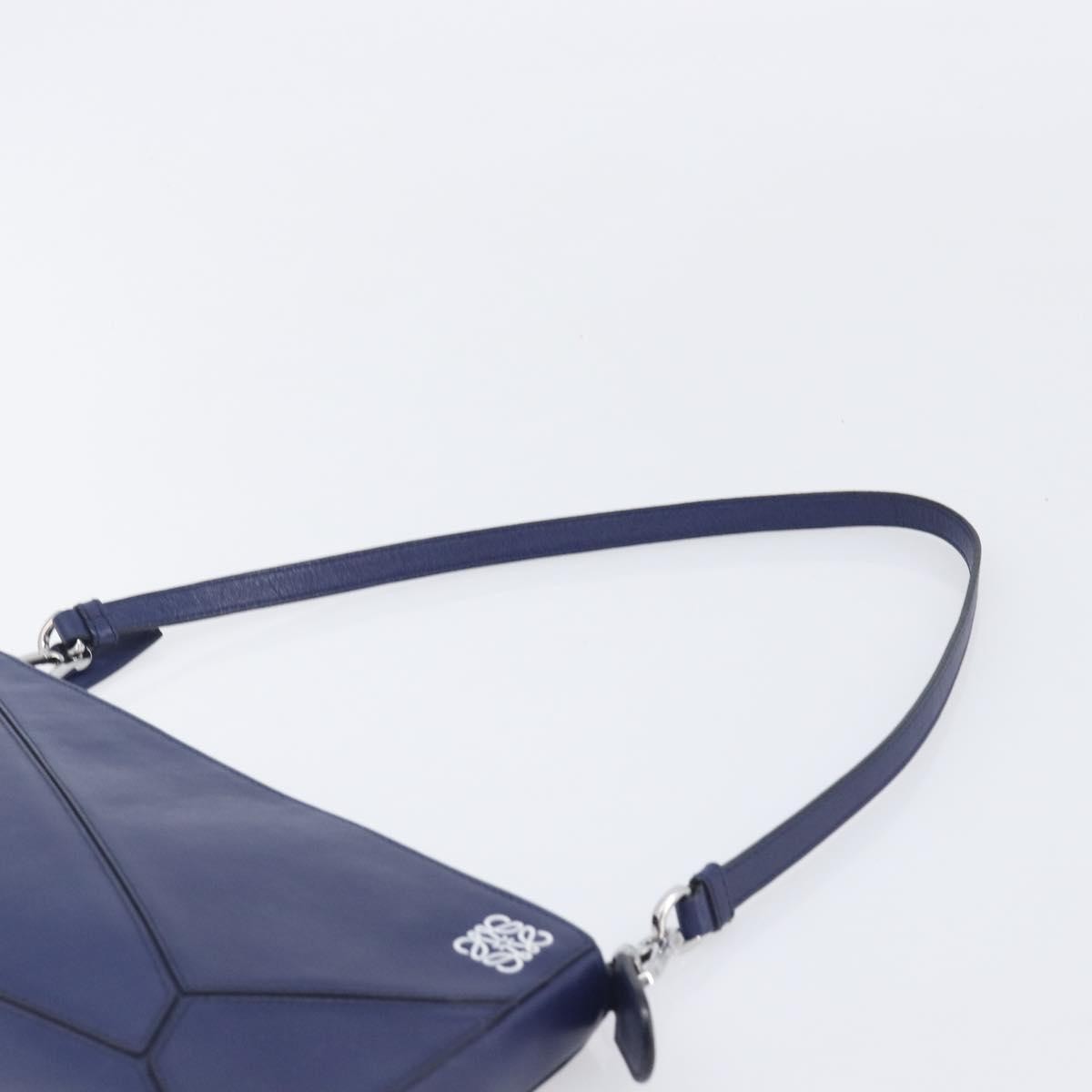 Loewe Puzzle Clutch Leather, Navy, Leather, Clutch