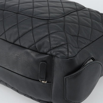 Chanel Mademoiselle Chain Quilted Lambskin, Black, Leather, Shoulder Bag