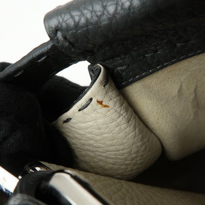 Fendi Selleria Peekaboo Leather, Gray, Leather, Handbag