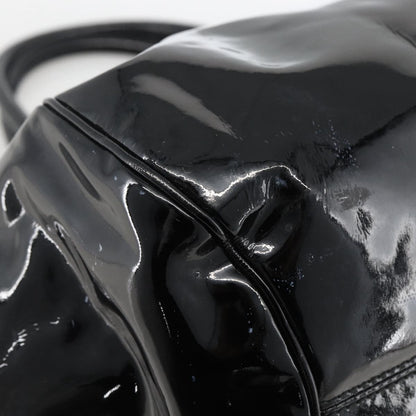 Salvatore Ferragamo Gancini Patent Leather, Black, Patent Leather, Handbag