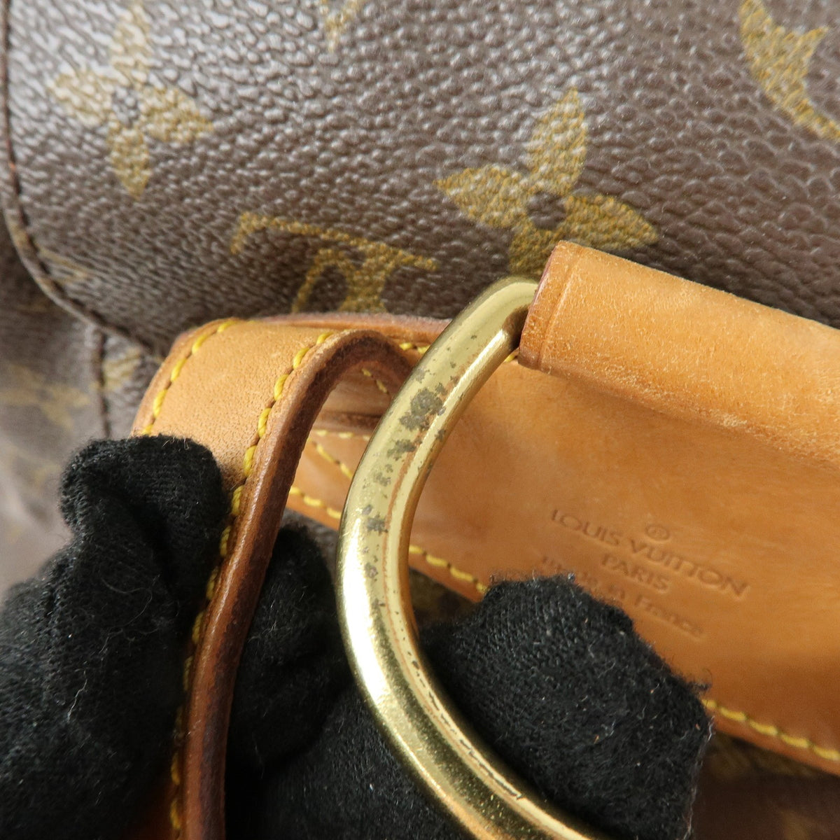 Louis Vuitton Vintage Montsouris Monogram Canvas, Brown, Canvas, Backpack