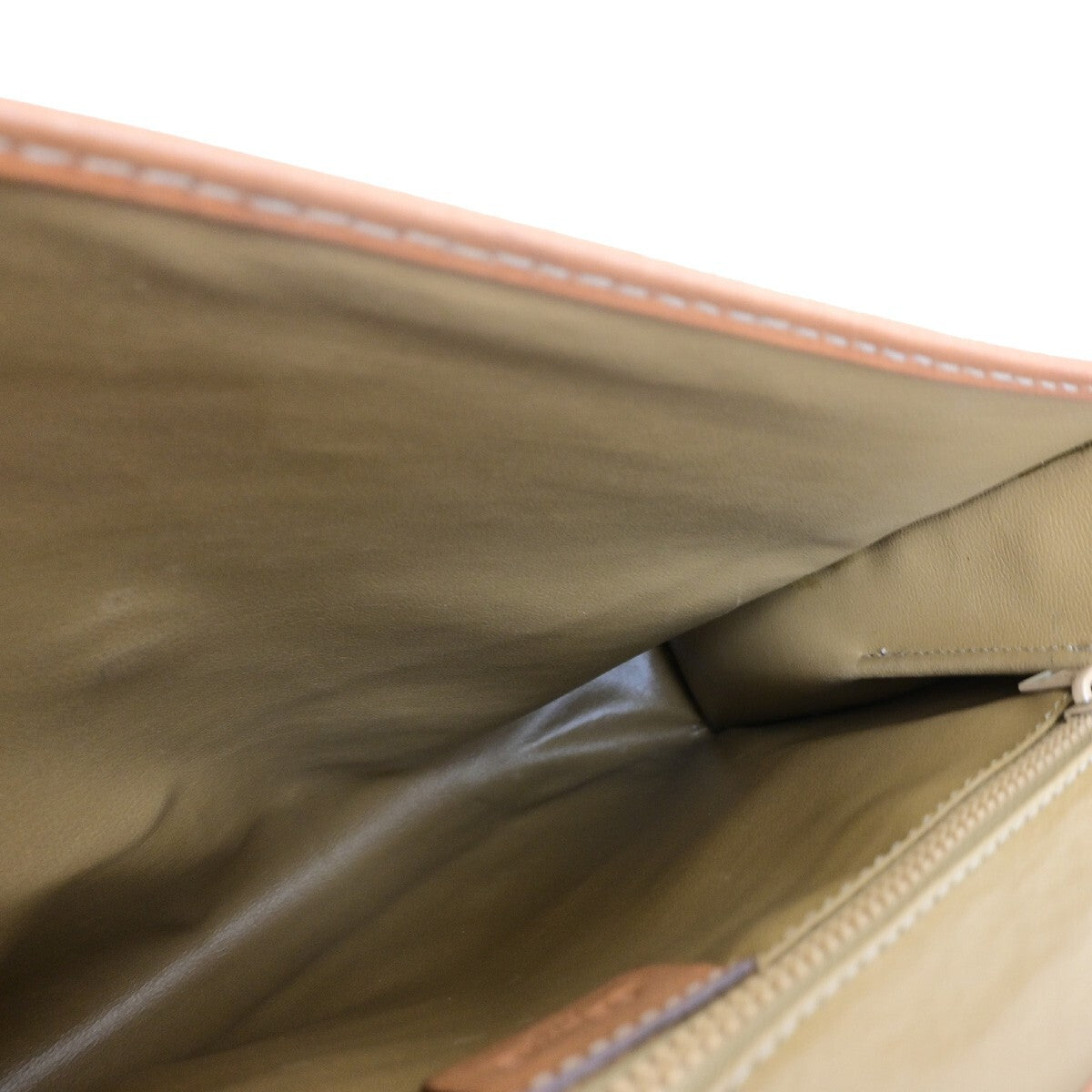 Celine Vintage Macadam Canvas and Leather, Brown, Canvas, Shoulder Bag