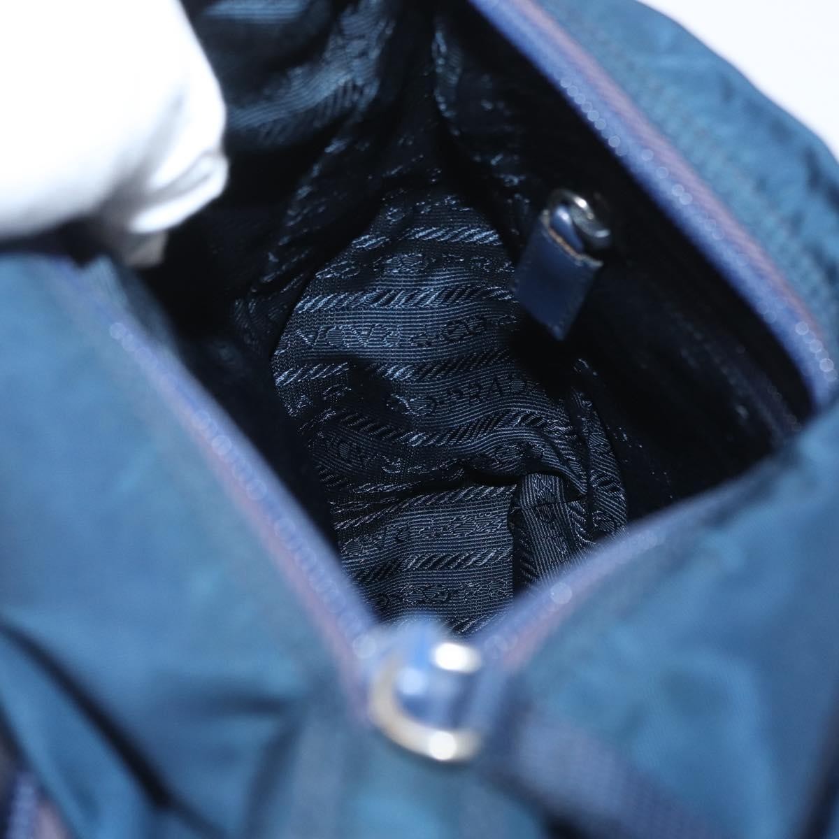 Prada Buckle Messenger Tessuto, Navy, Nylon, Handbag