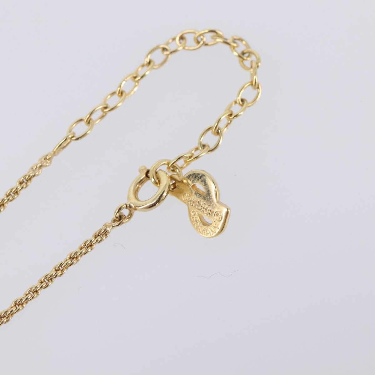 Christian Dior Vintage CD Heart Pendant Metal, Gold, Metal, Necklace
