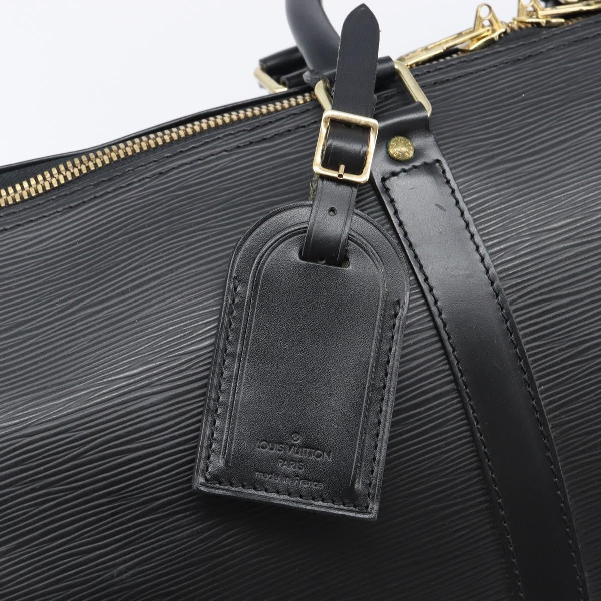Louis Vuitton Keepall Epi Leather, Black, Leather, Travel Bag