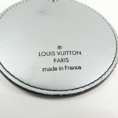Louis Vuitton Round Bag Charm and Key Holder Reverse Monogram Eclipse None, Silver, Canvas, Charm