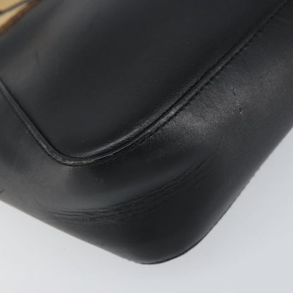 Gucci Vintage Web Tote Leather, Black, Leather, Tote Bag