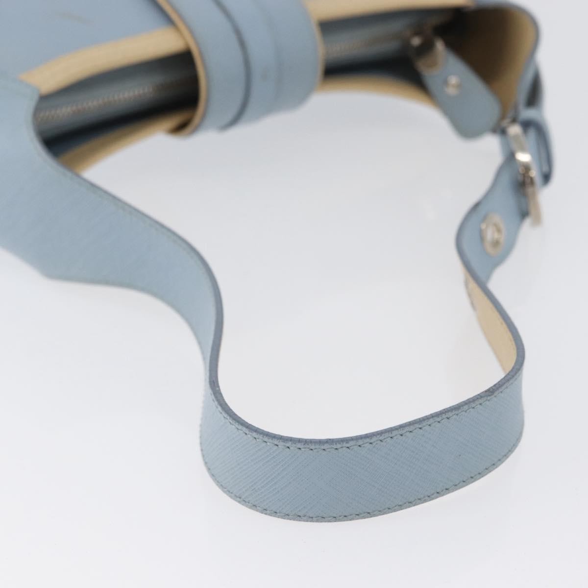 Salvatore Ferragamo Gancini Leather, Blue, Leather, Shoulder Bag