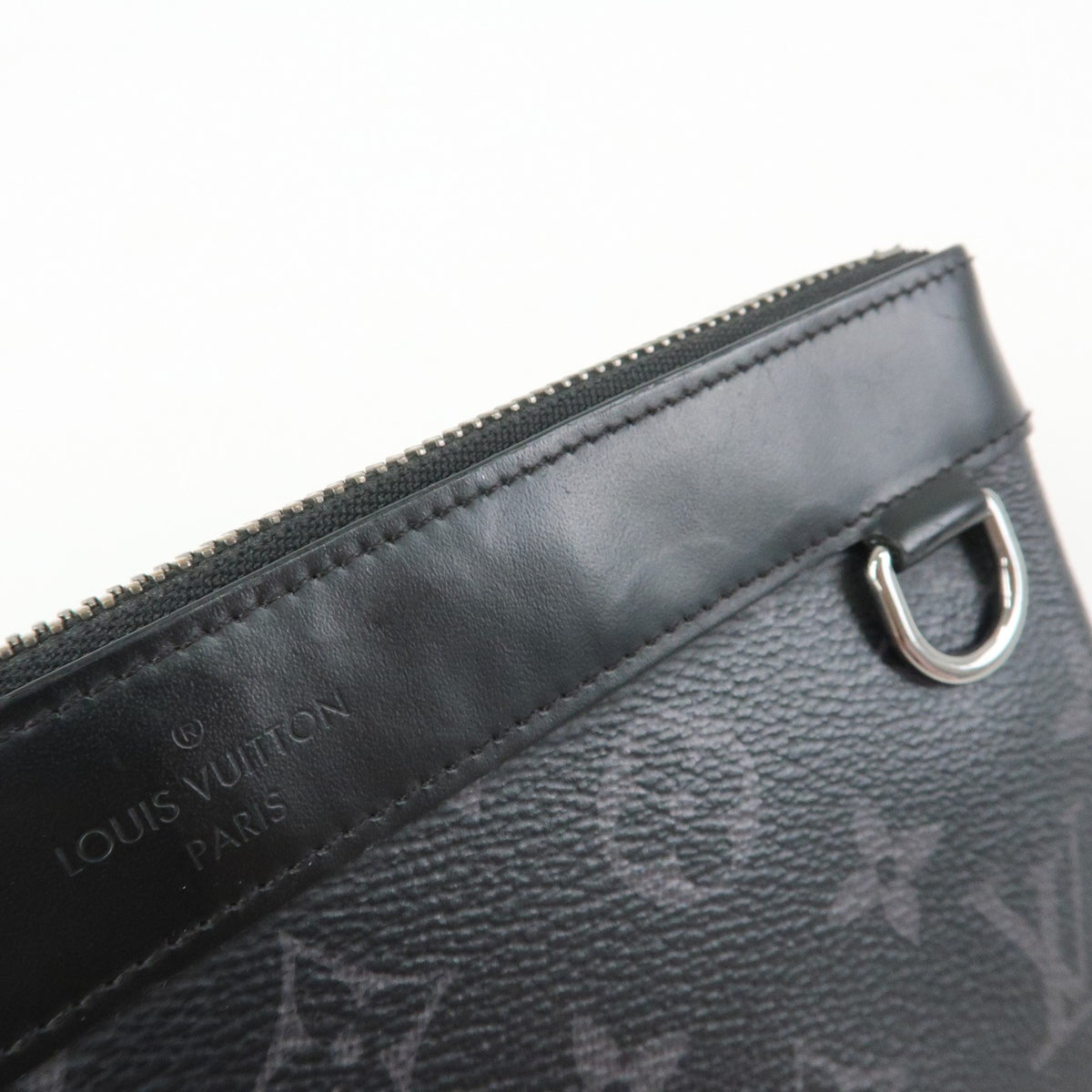 Louis Vuitton Discovery Pochette Monogram Eclipse Canvas, Black, Canvas, Clutch