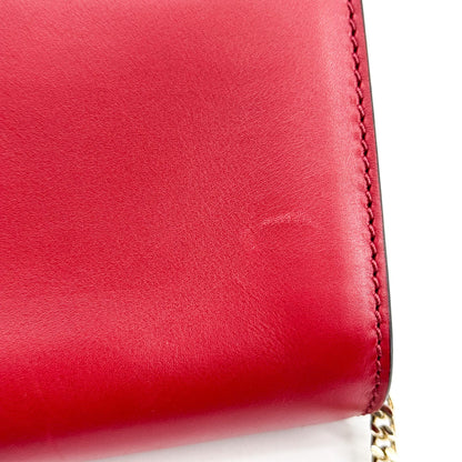 Valentino Garavani Demilune Clutch Studded Leather, Red, Leather, Clutch