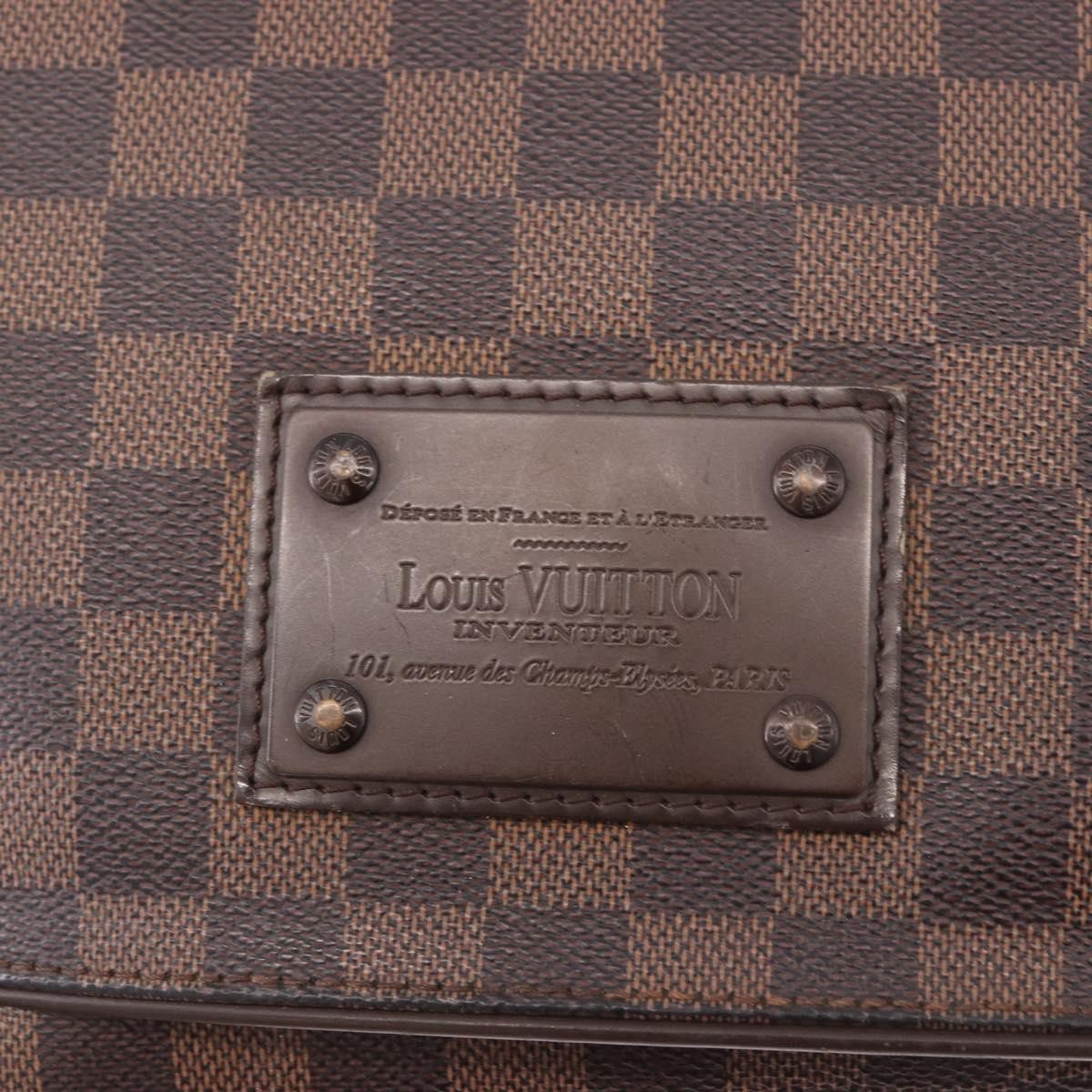 Louis Vuitton Brooklyn Damier Ebene, Brown, Canvas, Shoulder Bag