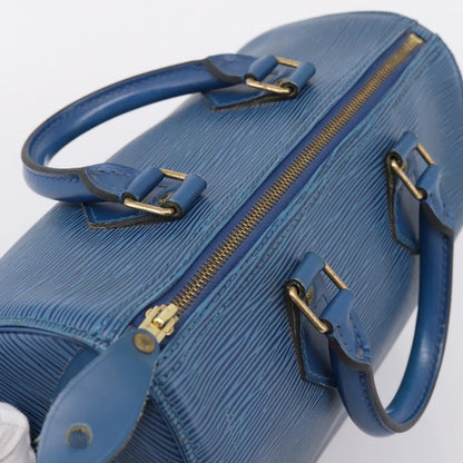 Louis Vuitton Speedy Epi Leather, Blue, Leather, Handbag