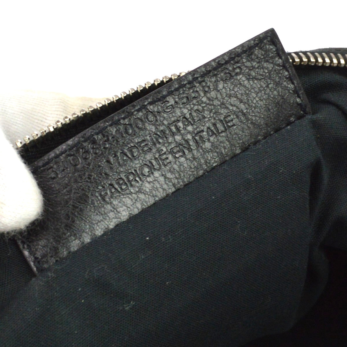 Balenciaga Mini Folder Leather, Black, Leather, Handbag