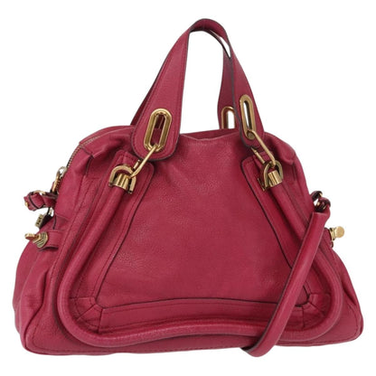 Chloe Paraty Handbag Quilted Leather, PINK, LEATHER, Handbag