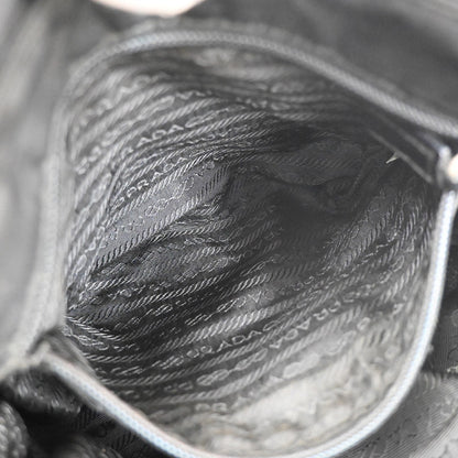 Prada Buckle Messenger Tessuto, Black, Nylon, Handbag