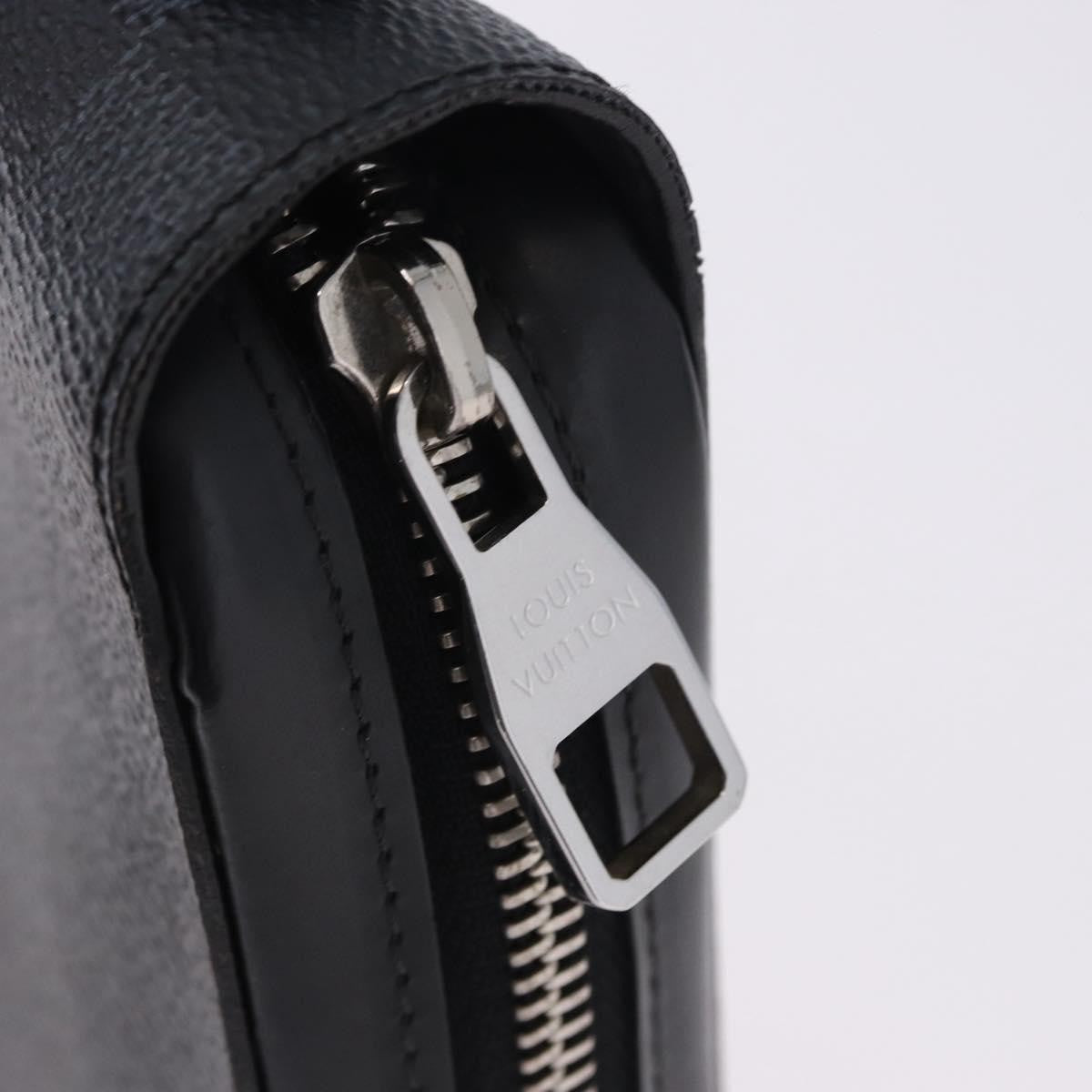 Louis Vuitton Zippy XL Damier Leather, Black, Canvas, Wallet