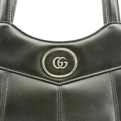 Gucci Petite GG Quilted Leather, Black, Leather, Tote Bag