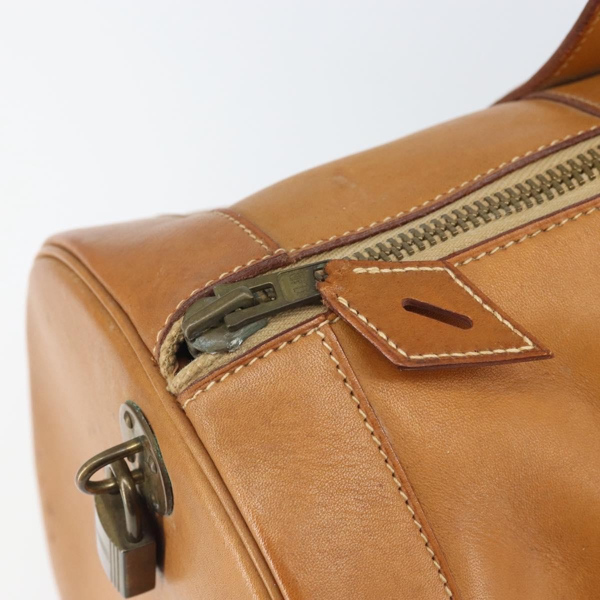 Hermes Vintage Convertible Boston Leather, Brown, Leather, Travel Bag