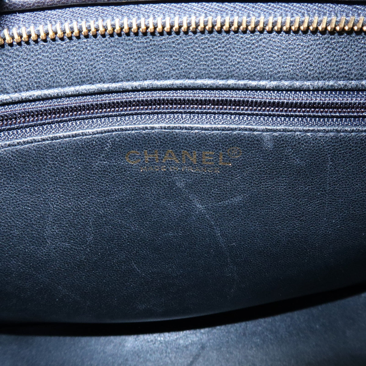 Chanel Medallion Quilted Caviar, Black, Calfskin, Tote Bag