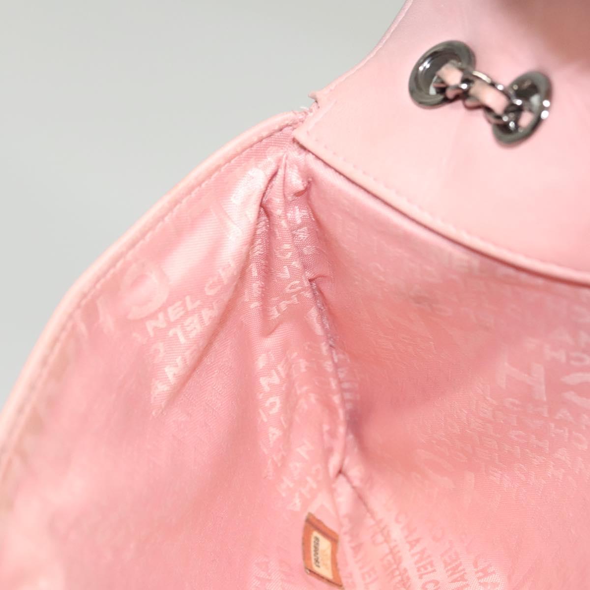 Chanel Chocolate Bar Mademoiselle Flap Bag Quilted Leather, PINK, LEATHER, Shoulder bag