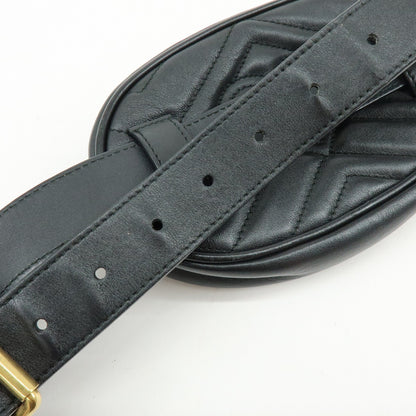 Gucci GG Marmont Belt Matelasse Leather, Black, Leather, Handbag