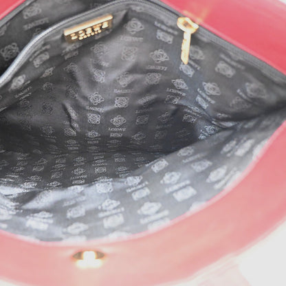 Loewe Anagram Tote Suede, Red, Suede, Tote Bag