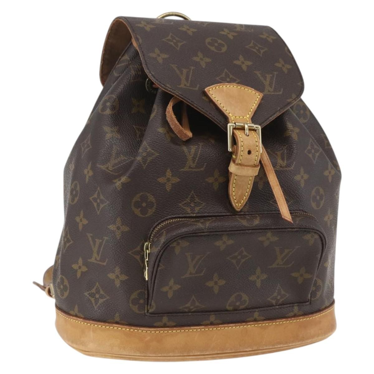 Louis Vuitton Vintage Montsouris Monogram Canvas, Brown, Canvas, Backpack