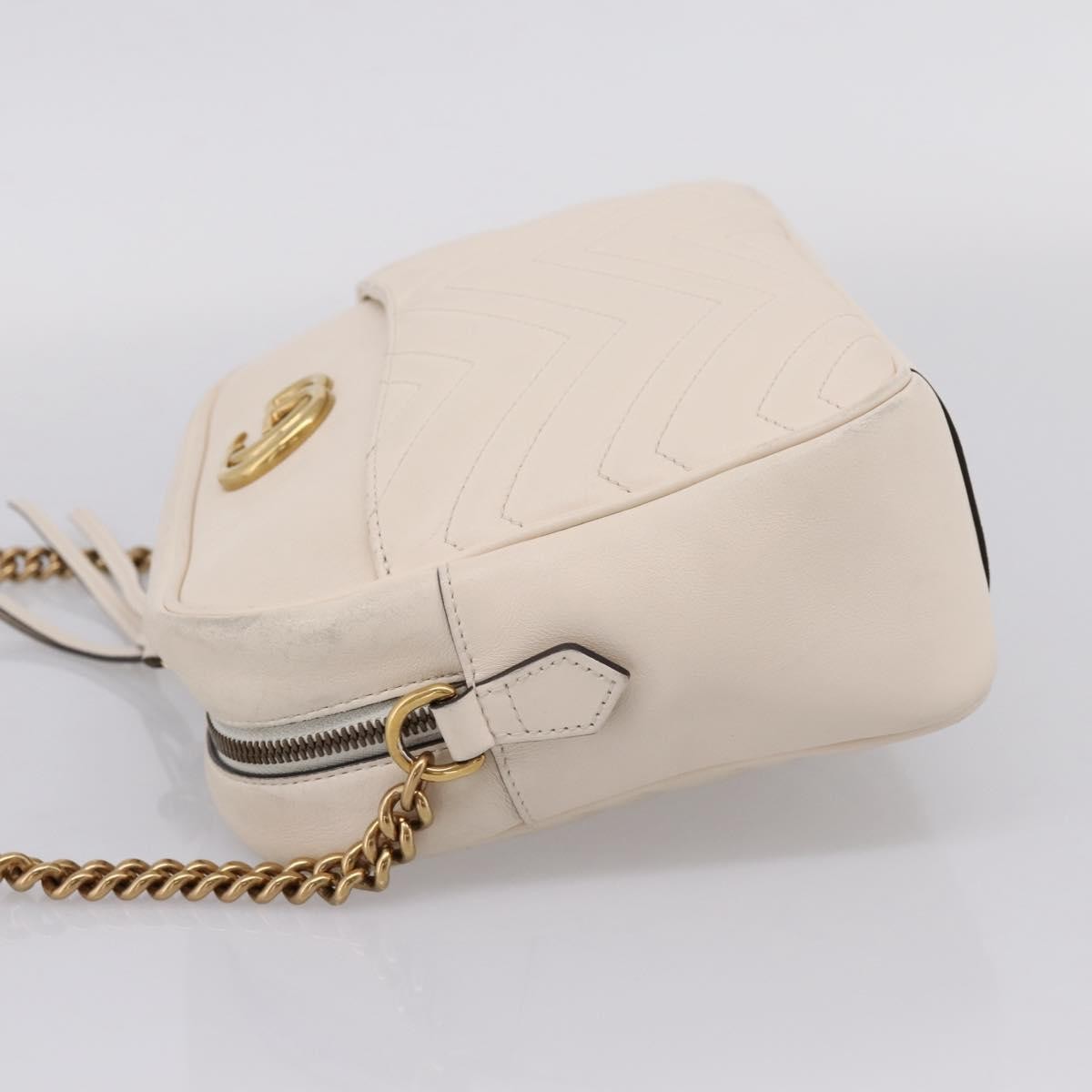 Gucci GG Marmont Multi-Use Matelasse Leather, White, Leather, Handbag