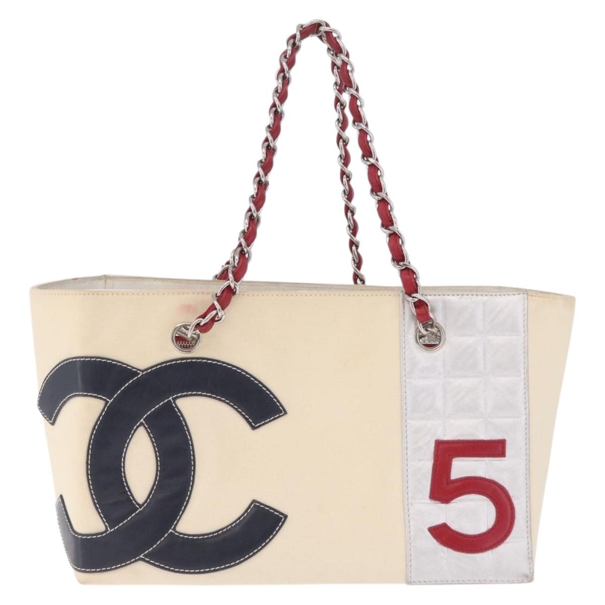 Chanel No.5 Canvas and Leather, Beige, Canvas, Tote Bag
