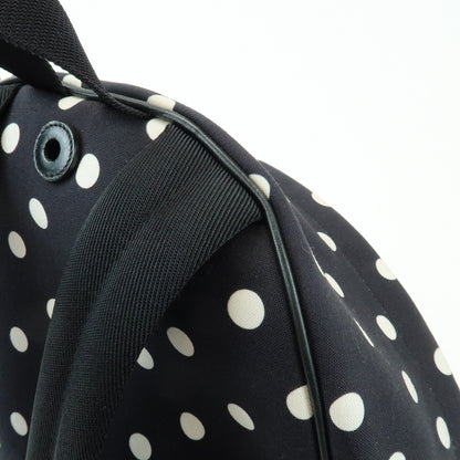 Saint Laurent City Printed Canvas, Black, Canvas, Backpack
