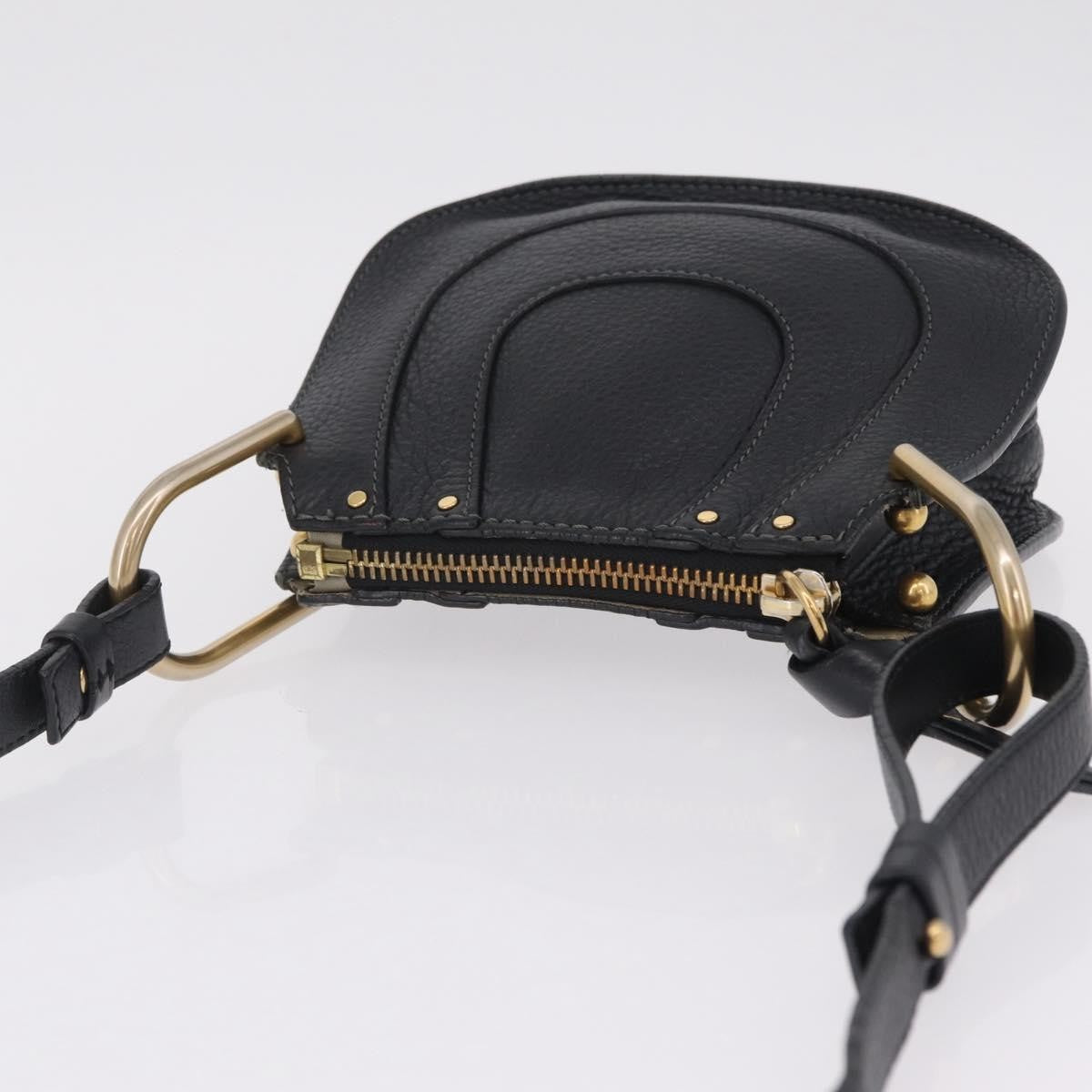 Chloe Hayley Hobo Leather, Black, Leather, Shoulder Bag