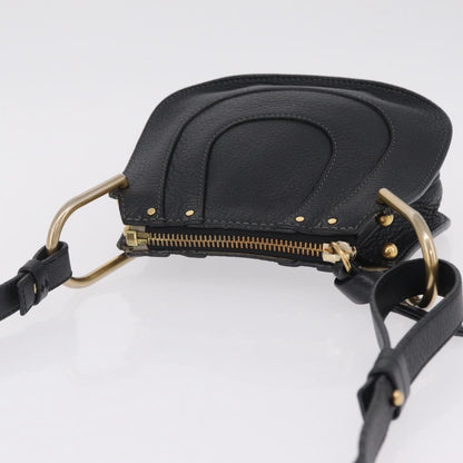 Chloe Hayley Hobo Leather, Black, Leather, Shoulder Bag