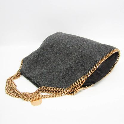 Stella McCartney Falabella Faux Leather, Gray, Polyester, Shoulder Bag