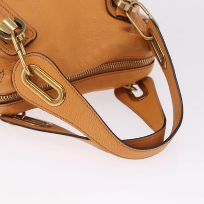 Chloe Paraty Top Handle Leather, Orange, Leather, Handbag