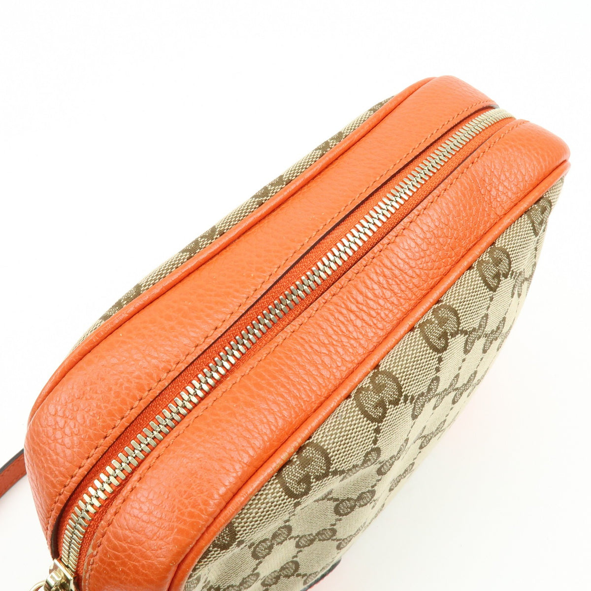 Gucci Bree Disco GG Canvas with Leather, Beige, Canvas, Crossbody Bag