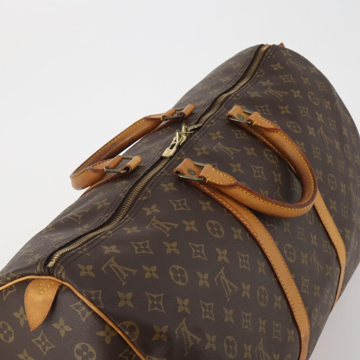 Louis Vuitton Keepall Monogram, Brown, Canvas, Travel Bag