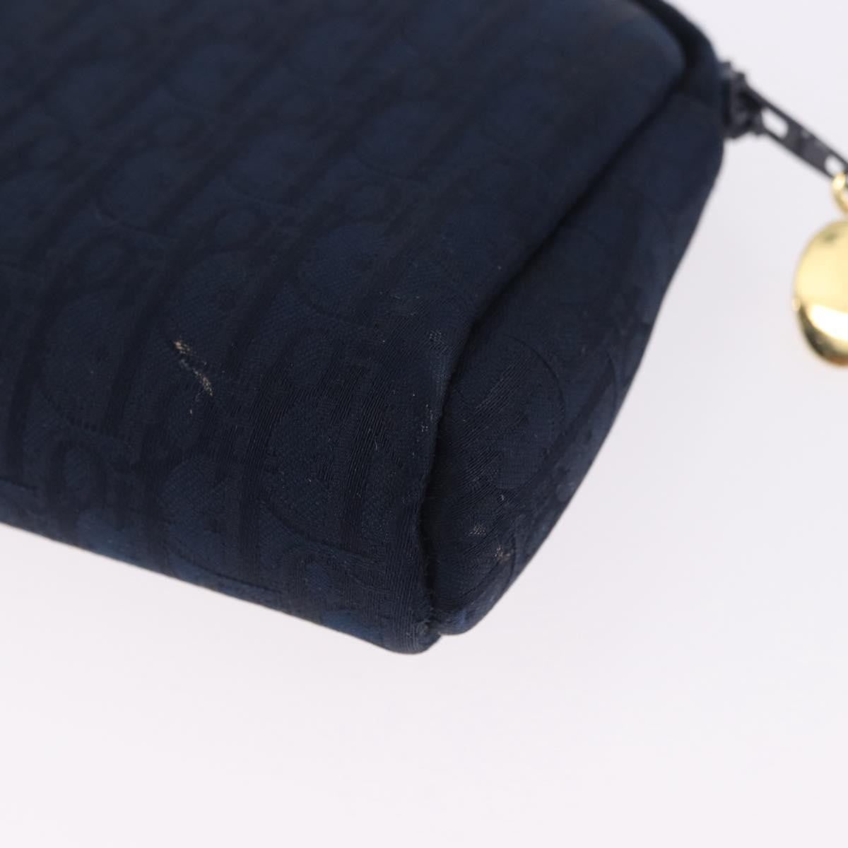 Christian Dior Trotter Clutch Trotter Canvas, Navy, Canvas, Clutch