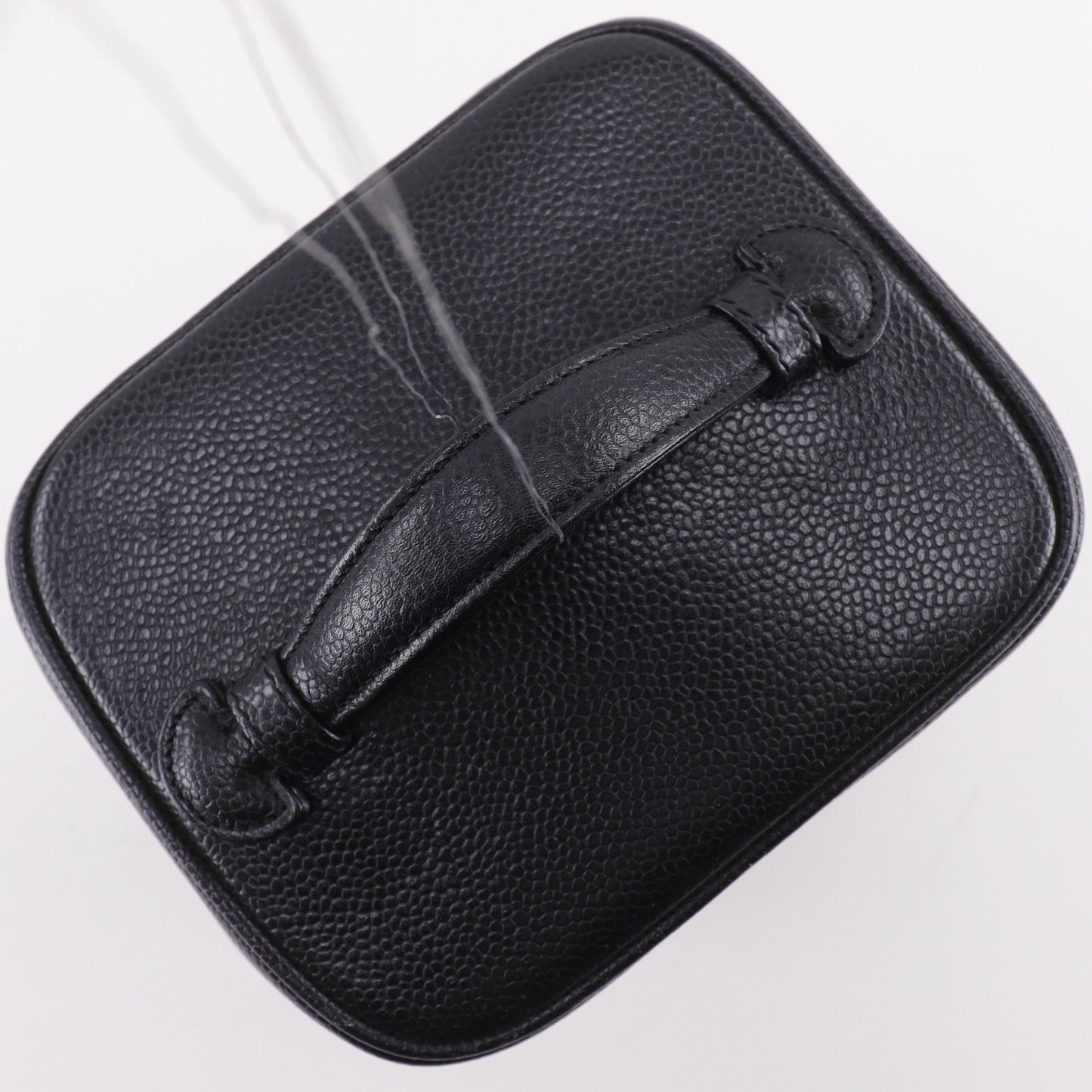Chanel Vintage Timeless Cosmetic Case Caviar, Black, Leather, Handbag