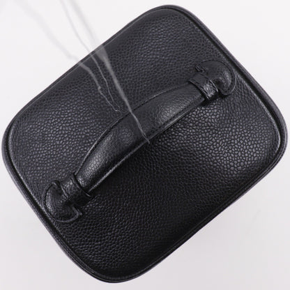 Chanel Vintage Timeless Cosmetic Case Caviar, Black, Leather, Handbag