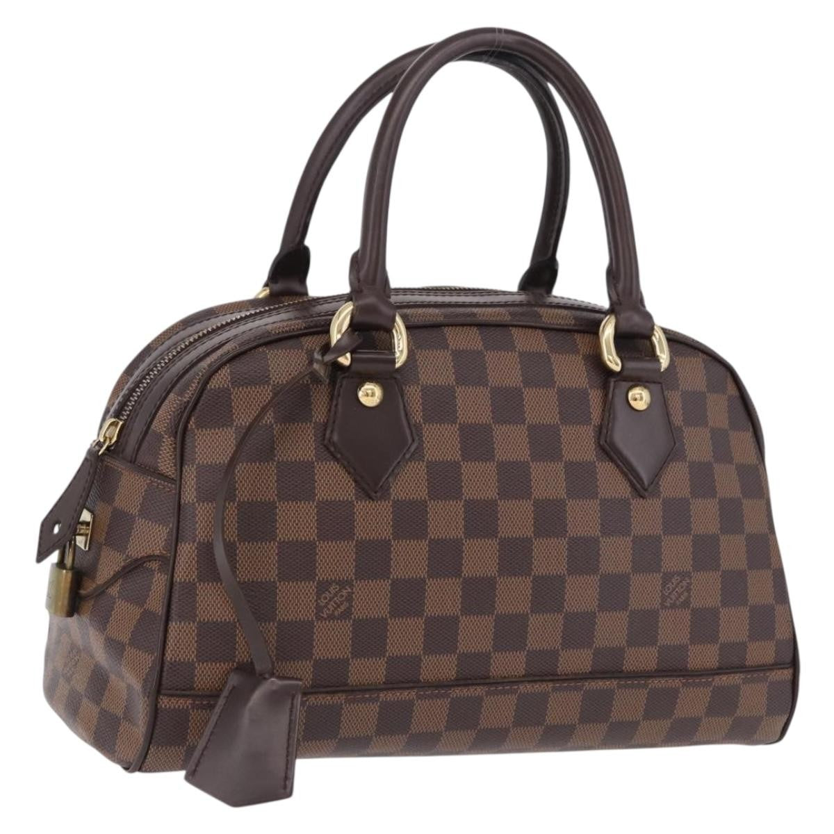 Louis Vuitton Duomo Boston Damier Ebene, Brown, Canvas, Handbag