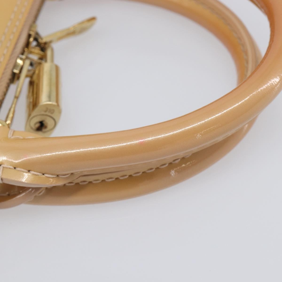 Louis Vuitton Alma Monogram Vernis, Beige, Patent Leather, Handbag