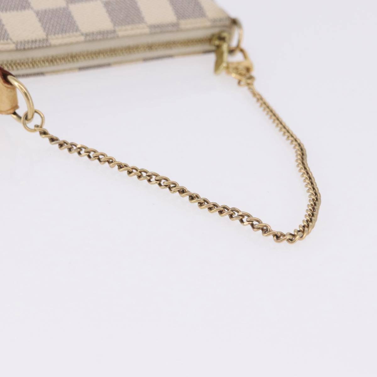 Louis Vuitton Mini pochette accessoires Damier Canvas, Beige, Canvas, Clutch