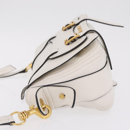 Miu Miu Grace Lux Leather, White, Leather, Shoulder Bag