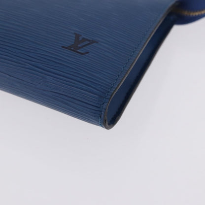 Louis Vuitton Pochette Accessoires Epi, Blue, Leather, Clutch
