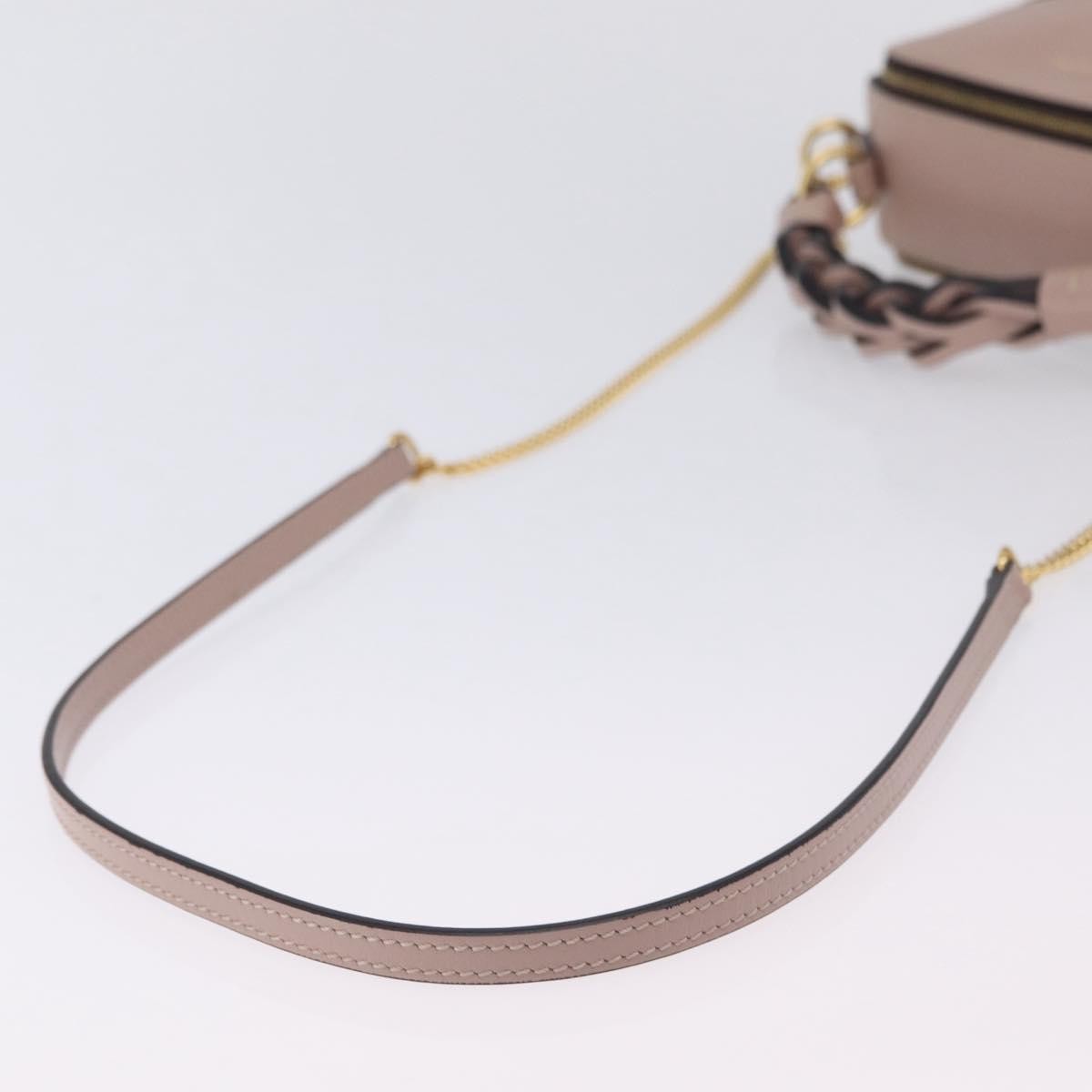 Chloe Daria Chain Leather, Pink, Leather, Handbag