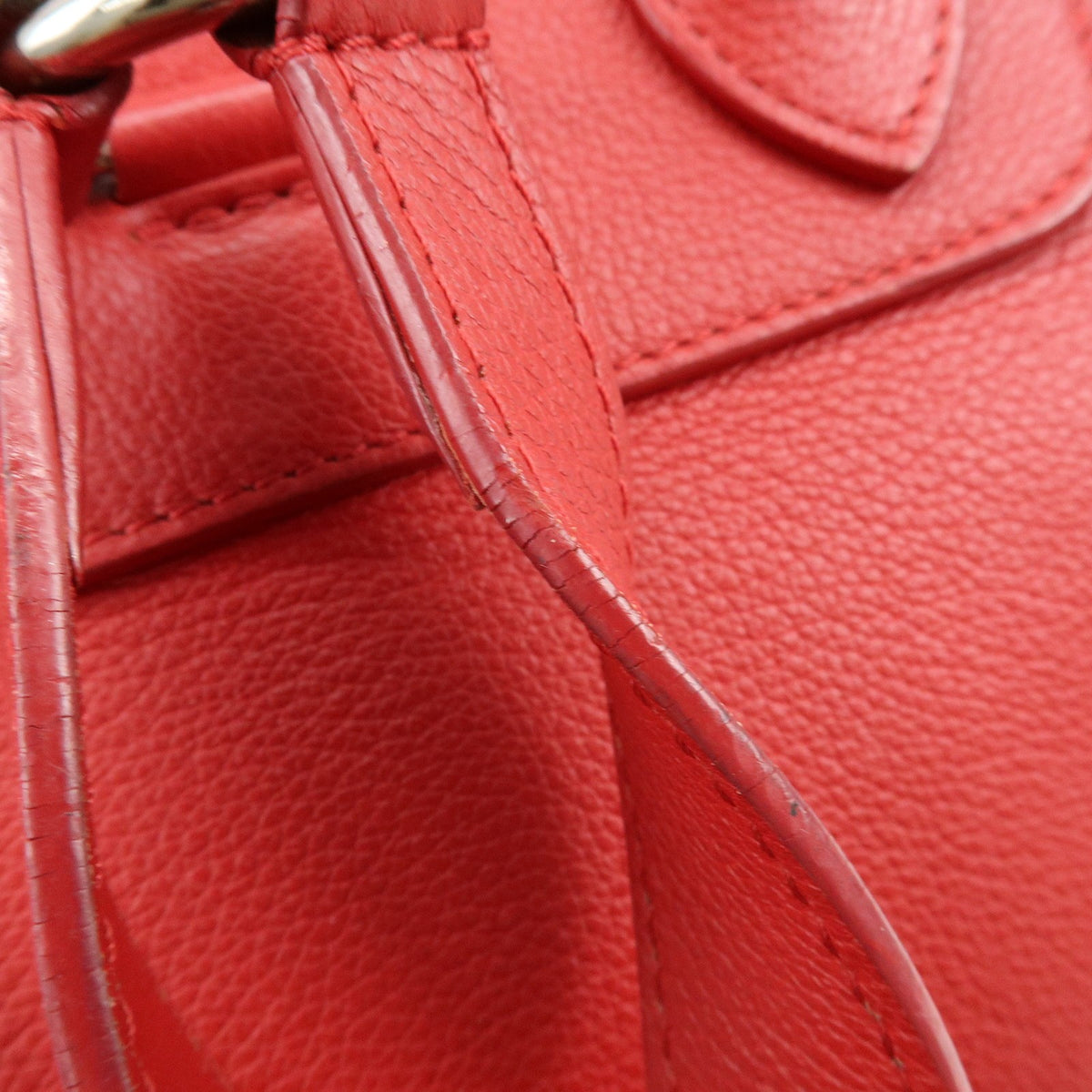 Louis Vuitton Lockme Leather, Red, Leather, Backpack