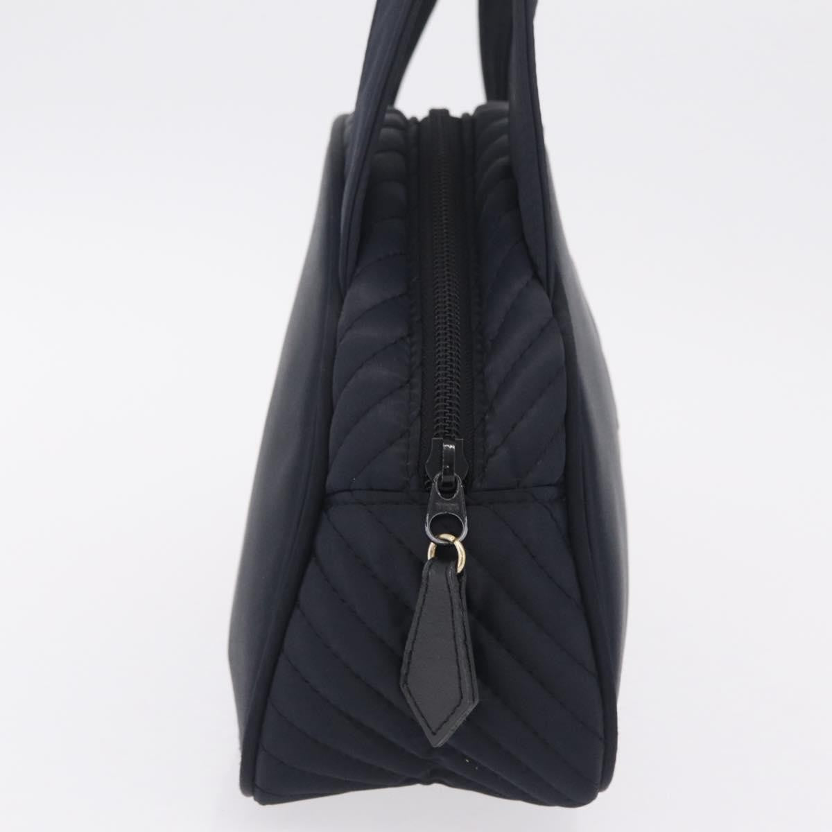 Saint Laurent Vintage Quilted Top Handle Bag Nylon, Navy, Nylon, Handbag